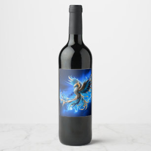 Etiqueta Para Botella De Vino Fénix del Amanecer Zafiro