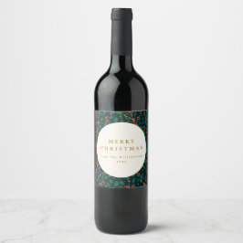 Etiqueta Para Botella De Vino Festividad navideña Navidad personalizada
