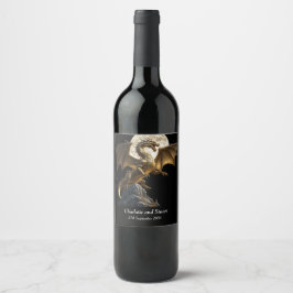 Etiqueta Para Botella De Vino Fierce Dragon Rearing