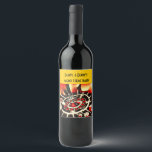 Etiqueta Para Botella De Vino Fiesta con tema de casino<br><div class="desc">Etiquetas personalizadas de vino o vino espumoso con tema de casino. Diseño colorido.</div>