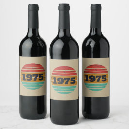 Etiqueta Para Botella De Vino Fiesta de cumpleaños personalizada cincuenta vinta