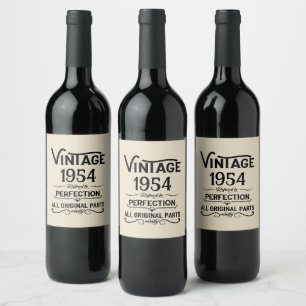 Etiqueta Para Botella De Vino Fiesta de cumpleaños personalizada setenta vintage