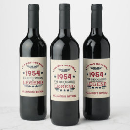 Etiqueta Para Botella De Vino Fiesta de cumpleaños personalizada setenta vintage