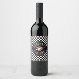 Etiqueta Para Botella De Vino Fiesta de cumpleaños temática de rock n roll con t