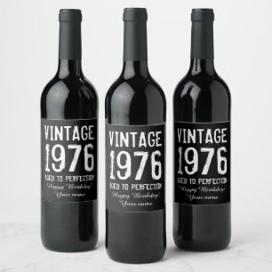 Etiqueta Para Botella De Vino Fiesta de cumpleaños vintage de 50 años envejecida