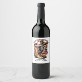 Etiqueta Para Botella De Vino Fiesta de Despedida de Nashville