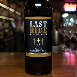 Etiqueta Para Botella De Vino Fiesta de Despedida de Soltera Cowgirl Última Caba