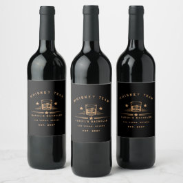 Etiqueta Para Botella De Vino Fiesta de Despedida de Soltero con Tema de Whisky