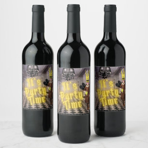 Etiqueta Para Botella De Vino Fiesta de disfraces de Gótico de época de Hallow