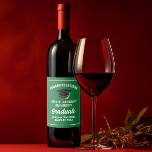 Etiqueta Para Botella De Vino Fiesta de Graduación Personalizada de Felicitacion