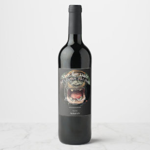 Etiqueta Para Botella De Vino Fiesta de Guardar la Fecha Barra de Tiki Choza