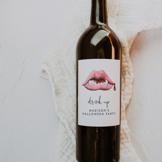Etiqueta Para Botella De Vino Fiesta de Halloween (Subido por el creador)