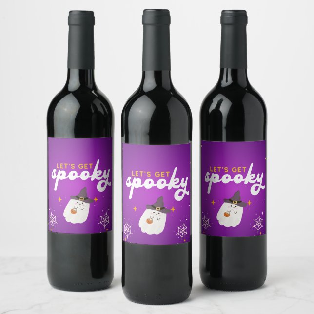 Etiqueta Para Botella De Vino Fiesta de Halloween espeluznante (Botellas)