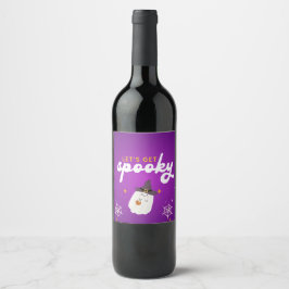 Etiqueta Para Botella De Vino Fiesta de Halloween espeluznante
