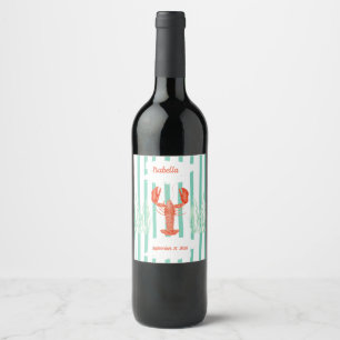 Etiqueta Para Botella De Vino Fiesta de mariscos - Brunch personalizado de lango