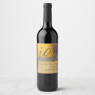 Etiqueta Para Botella De Vino Fiesta de oro de LeahG días festivos metálicos con