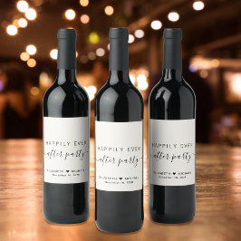 Etiqueta Para Botella De Vino Fiesta de recepción de boda de crema después de fe