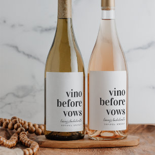 Etiqueta Para Botella De Vino Fiesta de Soltera en el País del Vino Antes de los