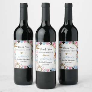 Etiqueta Para Botella De Vino Fiesta de té para despedida de soltera de Alicia e