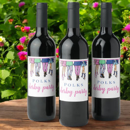 Etiqueta Para Botella De Vino Fiesta Derby Carreras de Caballo Personalizado de 