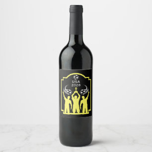 Etiqueta Para Botella De Vino Fiesta Europeo de Observación de Fútbol