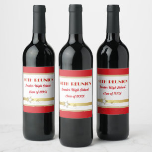 Etiqueta Para Botella De Vino ¡Fiesta! Reunión de graduación de 40 años personal