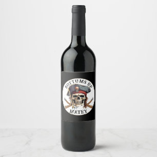 Etiqueta Para Botella De Vino Fiesta sobre el tema del pirata Buque adulto Capit