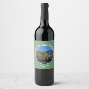 Etiqueta Para Botella De Vino Fiestas Whiteface Mountain, Adirondack Autumn