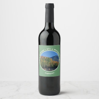 Etiqueta Para Botella De Vino Fiestas Whiteface Mountain, Adirondack Autumn