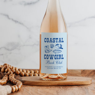 Etiqueta Para Botella De Vino Fin de semana de Bachelorette Coastnier