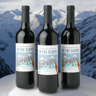 Etiqueta Para Botella De Vino Fin de semana de despedida de soltera de esquí en
