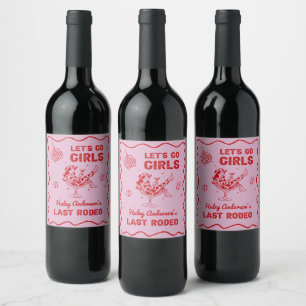 Etiqueta Para Botella De Vino Fin de semana de despedida de soltera Disco Vaquer