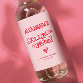 Etiqueta Para Botella De Vino Fin de semana de fiesta de Despedida de soltera Ro