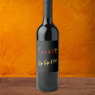 Etiqueta Para Botella De Vino Final Fiesta Sip Sip Olé Bachelorette