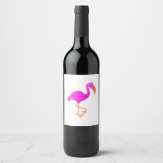 Etiqueta Para Botella De Vino Flamingo