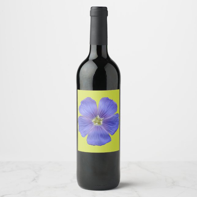 Etiqueta Para Botella De Vino Flaux azul #1 (Anverso)