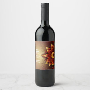 Etiqueta Para Botella De Vino Flor Eterna: Una Celebración Atemporal del Amor