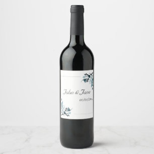 Etiqueta Para Botella De Vino Flor oriental