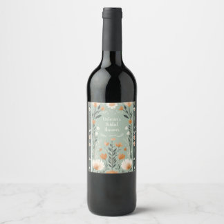 Etiqueta Para Botella De Vino Floral Finlandés