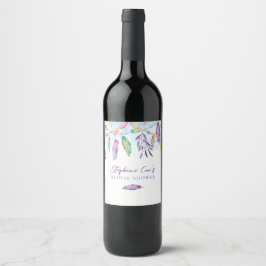 Etiqueta Para Botella De Vino Floral Moderna 