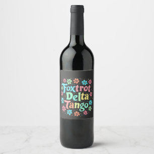 Etiqueta Para Botella De Vino Floral sutil anti Trump 8647 anti Maga