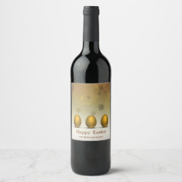 Etiqueta Para Botella De Vino Flores abstractas de los modernos huevos de pascua
