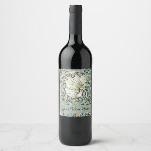 Etiqueta Para Botella De Vino Fondo de escritorio floral William Morris Pimperne