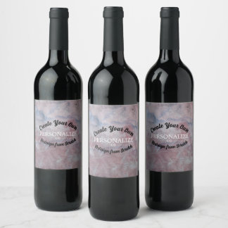 Etiqueta Para Botella De Vino Fondo de papel dañado de color vintage - rosa