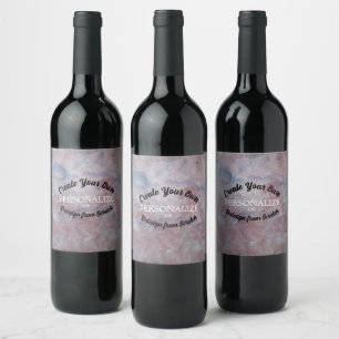 Etiqueta Para Botella De Vino Fondo de papel dañado vintage de color - Rosa