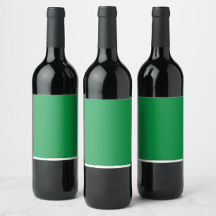 Etiqueta Para Botella De Vino Fondo verde con borde blanco para el arte moderno