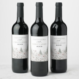 Etiqueta Para Botella De Vino Forest Meadow Wedding