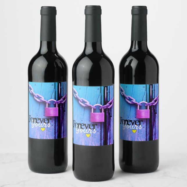 Etiqueta Para Botella De Vino Forever Yours (Botellas)