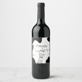 Etiqueta Para Botella De Vino Formas de garabatos caprichosos para boda