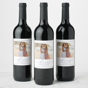 Etiqueta Para Botella De Vino Foto alegre de playa